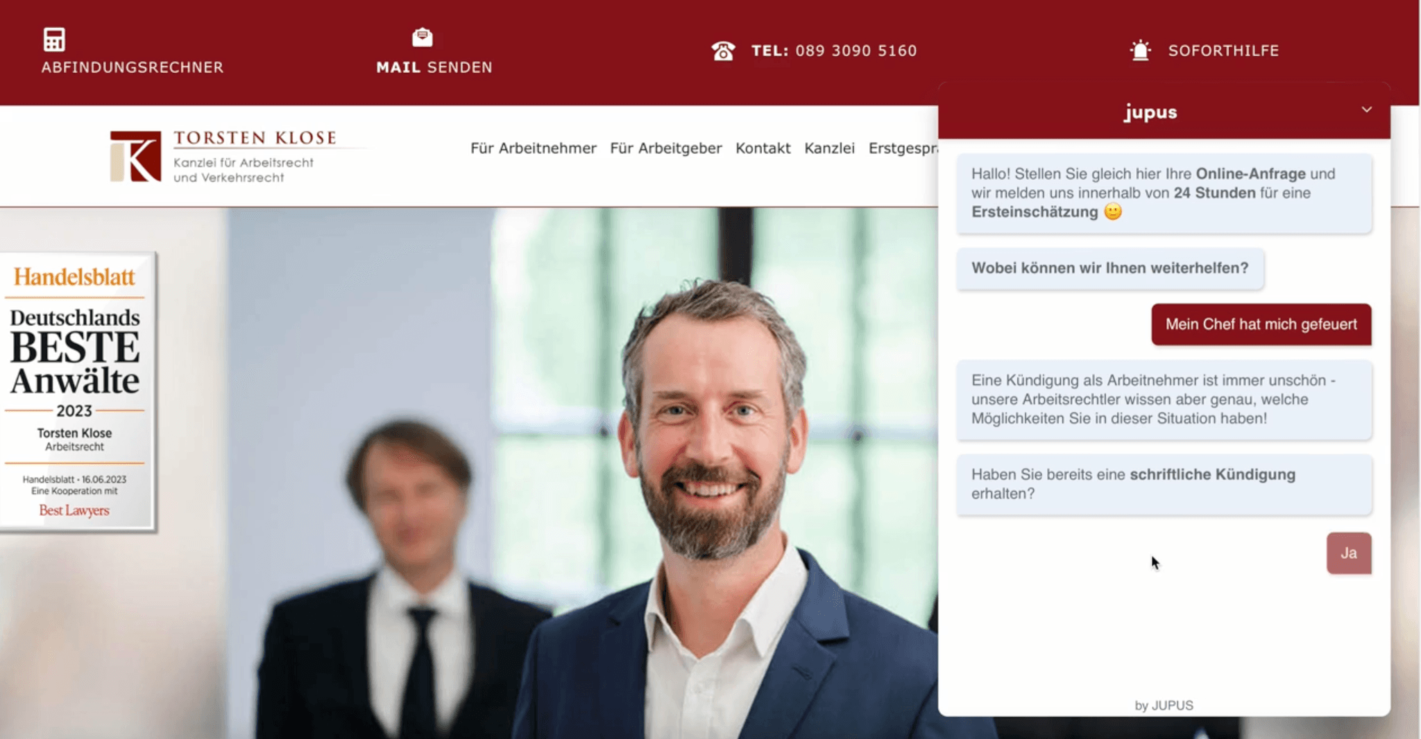 JUPUS - KI Plattform für alle Mandatsanfragen